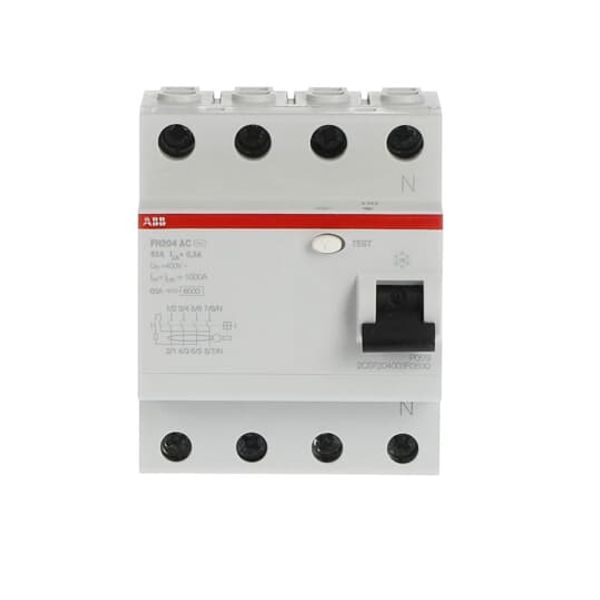 FH204 AC-63/0.3 Residual Current Circuit Breaker 4P AC type 300 mA image 3