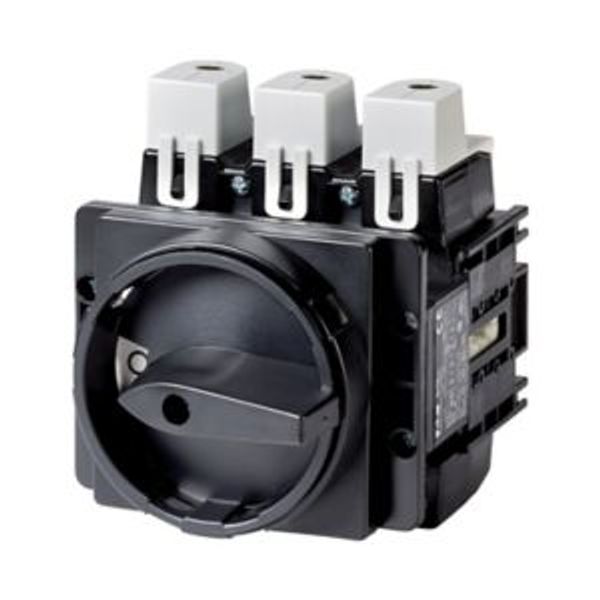 Main switch, P5, 160 A, flush mounting, 3 pole, 1 N/O, STOP function, With black rotary handle and locking ring, Lockable in the 0 (Off) position image 4