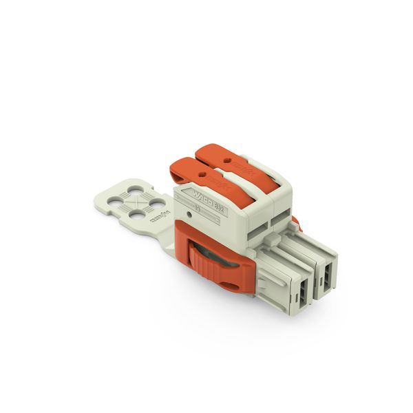 1-conductor female connector lever Push-in CAGE CLAMP® light gray image 1