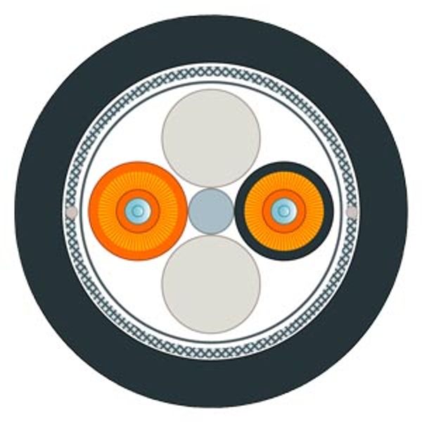 FO ground cable 50/125/1400 (OM 2), segmen., MM, rodent protection, by the meter image 1