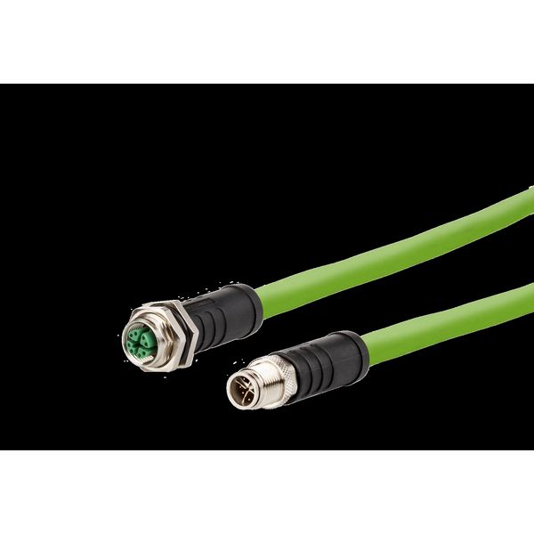 M12 Industrial Ethernet cable, X-coded, 10.0 m, M12 jack straight - M1 image 2