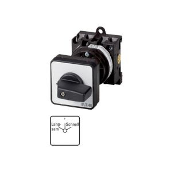 Changeover switches, T0, 20 A, rear mounting, 2 contact unit(s), Contacts: 4, With spring-return from HAND, 45 °, momentary/maintained, With 0 (Off) p image 4