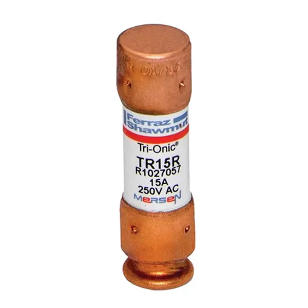 Fuse TR-R - Class RK5 - Time-Delay 250VAC 160VDC 15A Ferrule image 1