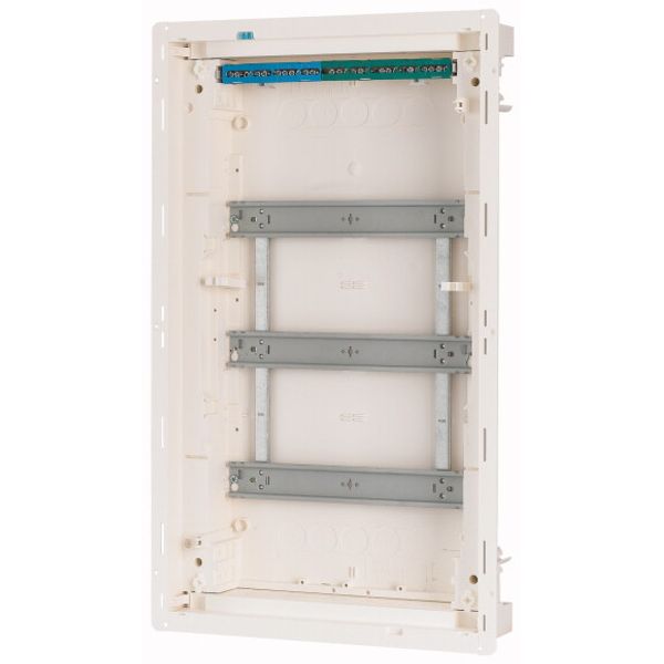 Compact distribution board-flush mounting, 3-rows, flush sheet steel door image 4