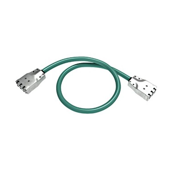 H.D.S. Copper Trunk cable, class Ea, 500MHz, aqua, 1.0m image 1