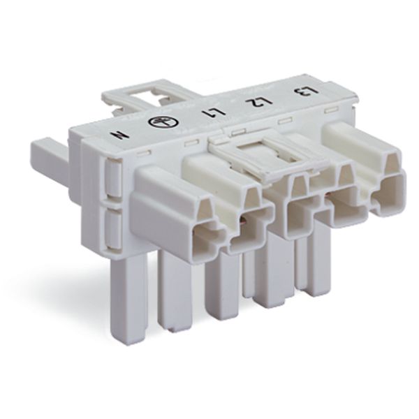 T-distribution connector 5-pole Cod. A white image 2