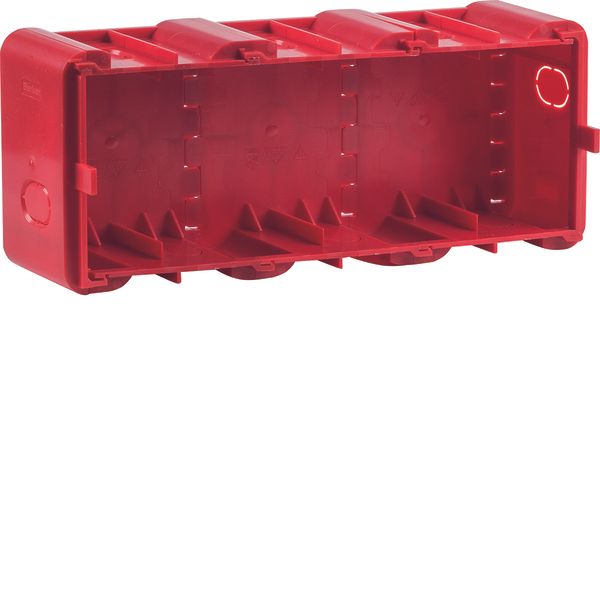 Wall box 3gang for flush-mounted installation, R.8, red image 1