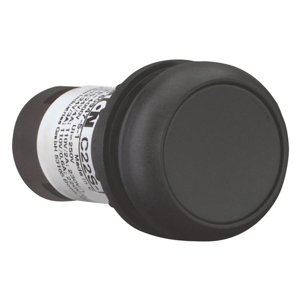 Pushbutton, Flat, maintained, 2 NC, Screw connection, black, Blank, Bezel: black image 12