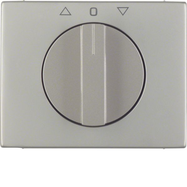 Centre plate rotary knob rotary switch blinds, Berker K.5, st st, meta image 1