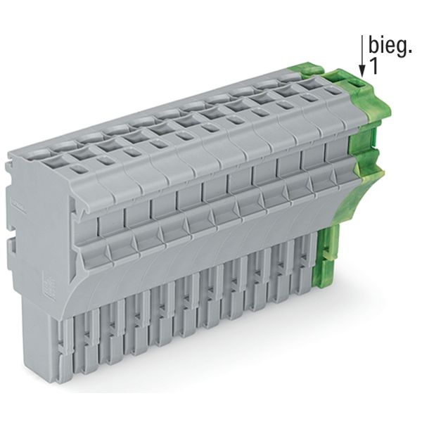 1-conductor female connector Push-in CAGE CLAMP® 4 mm² gray, green-yel image 2