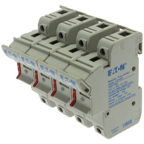 Fuse-holder, low voltage, 50 A, AC 690 V, 14 x 51 mm, 4P, IEC, with indicator image 3