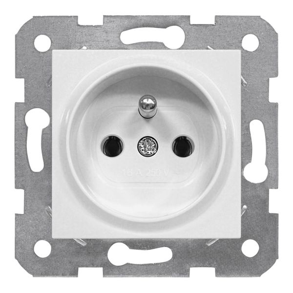 Pin socket outlet, white, cage clamps image 1