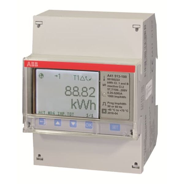 A41 112-200, Energy meter'Steel', Modbus RS485, Single-phase, 80 A image 2