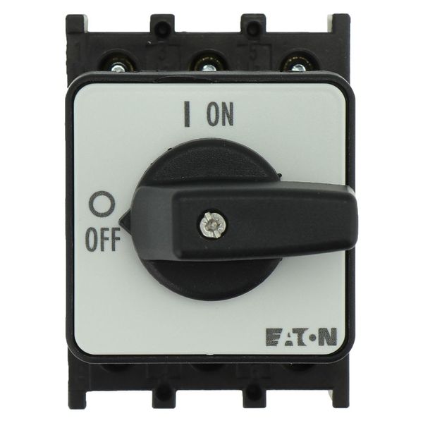 On-Off switch, P1, 40 A, flush mounting, 3 pole, with black thumb grip and front plate image 17