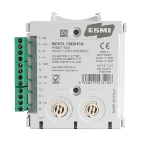 Single output module, EM201EA, with isolator image 3