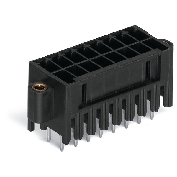 THT male header, 2-row 0.8 x 0.8 mm solder pin straight black image 7