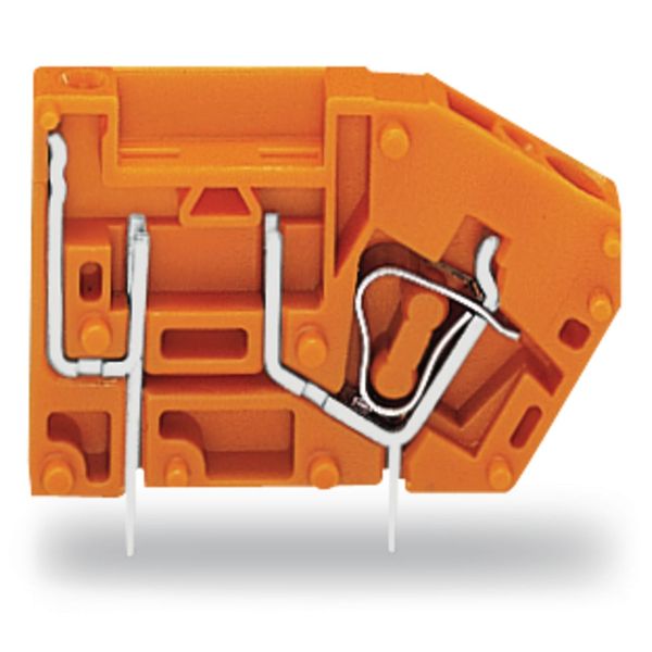 Stackable PCB terminal block with fuse mounting 2.5 mm² orange image 1