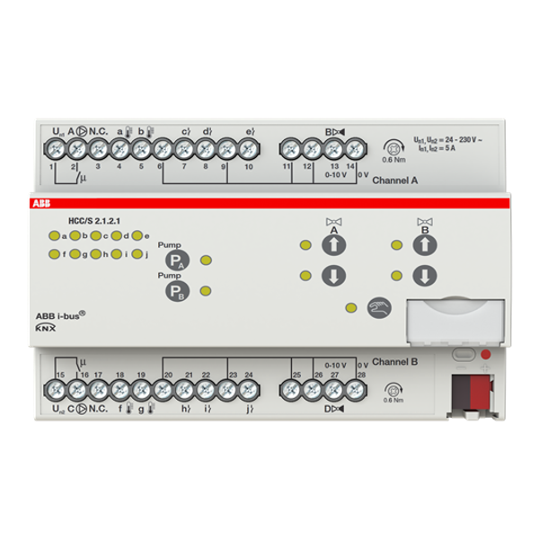 HCC/S2.1.2.1 Heating/Cooling Circuit Controller, 2-f, 0-10 V, man. op., MDRC image 5