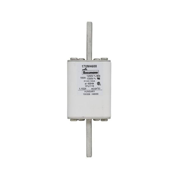 Fuse-link, high speed, 160 A, AC 1250 V, size 1, 53 x 69 x 160 mm, aR, IEC, UL image 12