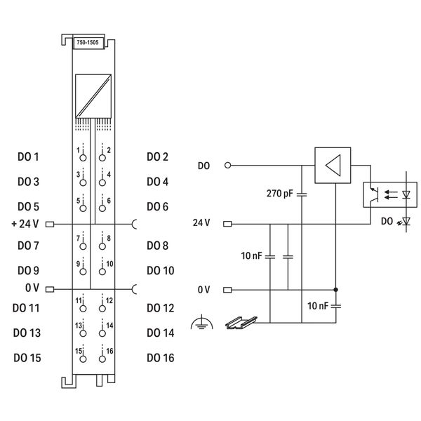 16-channel digital output 24 VDC 0.5 A light gray image 5