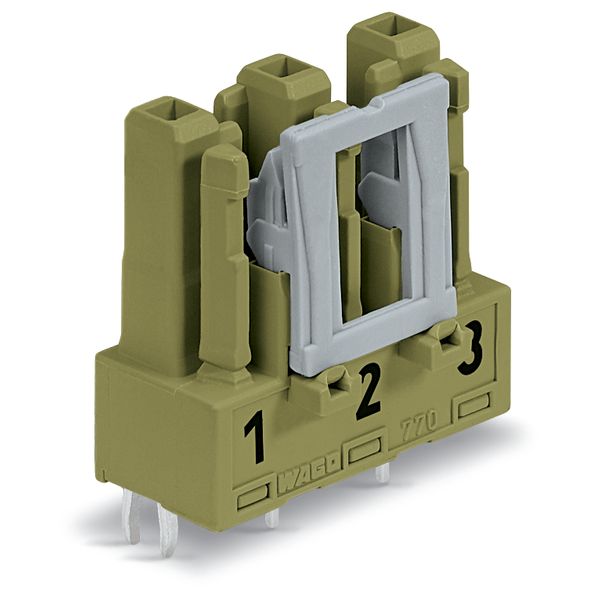 Socket for PCBs straight 3-pole light green image 8