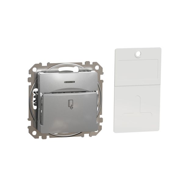 Sedna Design & Elements, Key card Switch 10AX, aluminium image 4