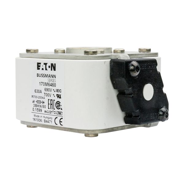 Fuse-link, high speed, 630 A, AC 690 V, size 3, aR, IEC, UL, type K indicator image 7