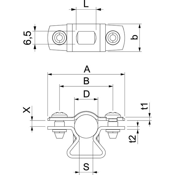 ASL 733 12 A2 Distance saddle with slot 10-12mm image 2