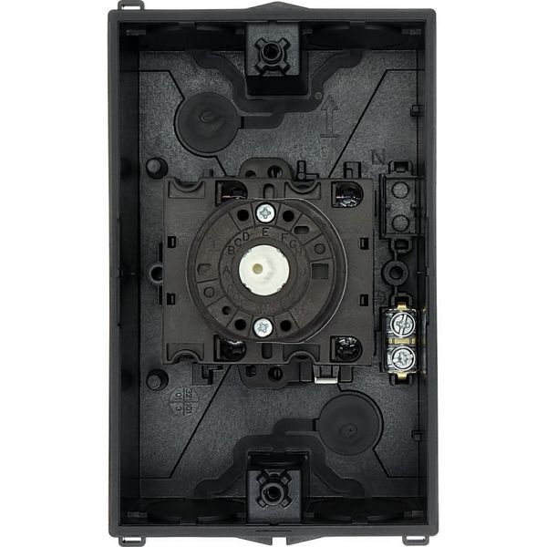 Reversing switches, T3, 32 A, surface mounting, 3 contact unit(s), Contacts: 5, 60 °, maintained, With 0 (Off) position, 1-0-2, Design number 8401 image 62