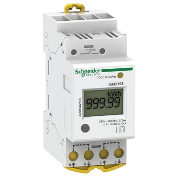 modular single phase power meter iEM2105 - 230V - 63A with pulse image 2