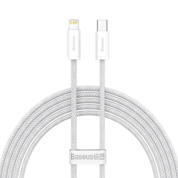 Cable USB C plug  to iP Lightning 20W 2m White Dynamic Baseus image 1
