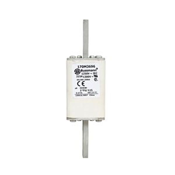 Fuse-link, high speed, 315 A, AC 1250 V, compact size 1, 45 x 45 x 156 mm, aR, IEC, UL image 3