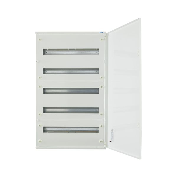Complete surface-mounted flat distribution board, white, 24 SU per row, 5 rows, type C image 11