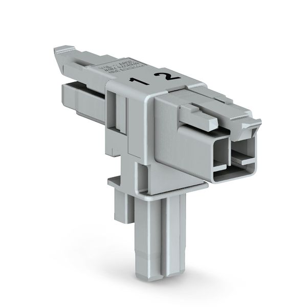 T-distribution connector 2-pole Cod. B gray image 1