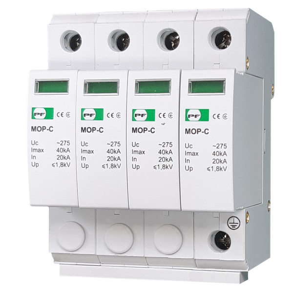MOP4-C275/20. Surge protection devices C/T2/II, 4P, In=20kA, Uc=275V image 1