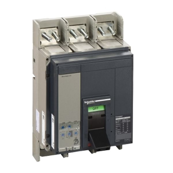 circuit breaker ComPact NS1250N, 50 kA at 415 VAC, Micrologic 5.0 trip unit, 1250 A, fixed,3 poles 3d image 2