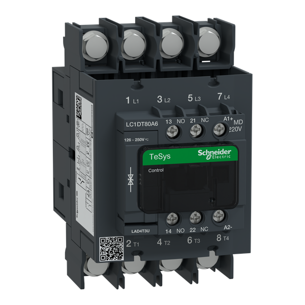TeSys Deca contactor - 4P(4 NO) - AC-1 - = 440 V 80 A - 220 V DC standard coil image 5