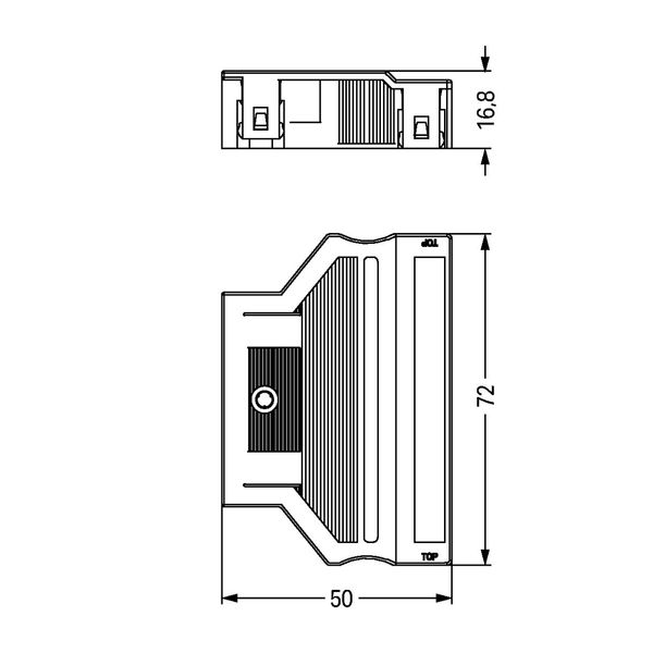 Strain relief housing 6-pole for 2 cables white image 2