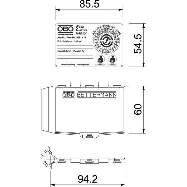 MK-B Magnetic card holder including magnetic card image 2