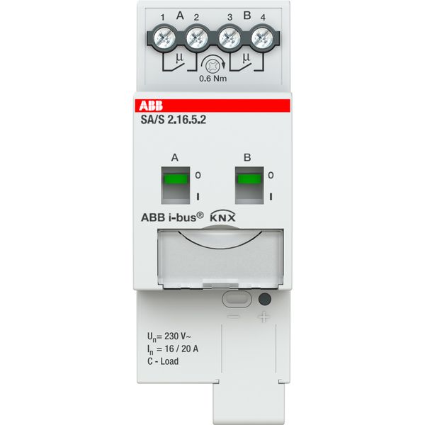 SA/S2.16.5.2 Switch Actuator, 2-fold, 16 A, C-Load, MDRC image 2