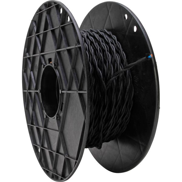 wire cable, H05V-K 2x0,75,black,texti image 1