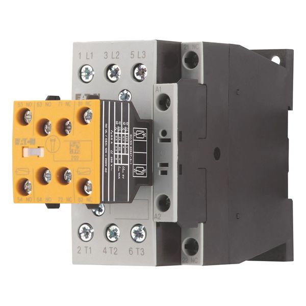 Safety contactor, 380 V 400 V: 7.5 kW, 2 N/O, 3 NC, 110 V 50 Hz, 120 V 60 Hz, AC operation, Screw terminals, With mirror contact (not for microswitche image 5