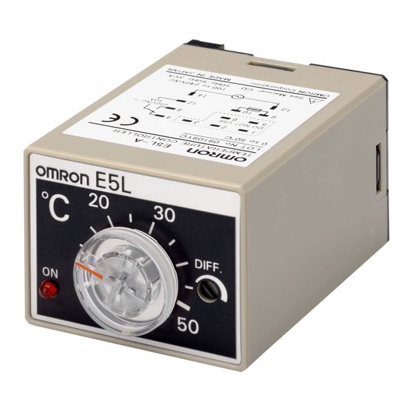 Electronic thermostat with analog setting, (45x35)mm, 0-50deg, socket image 2