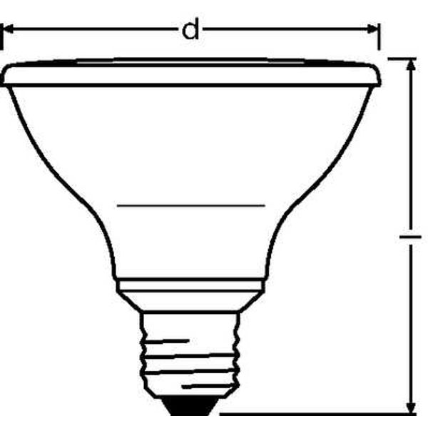 LED Bulb PARATHOM PAR30 10W/827 DIM 30° 220-240V E27 image 2