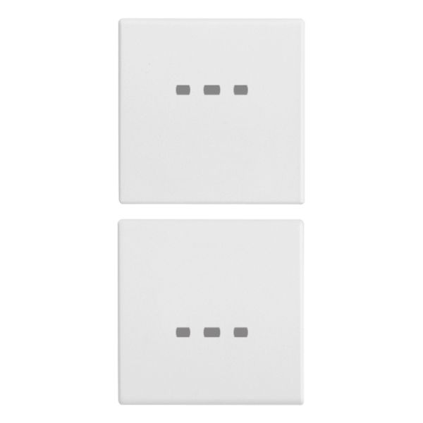 2 half buttons 1M w/o symbol cust. white image 1