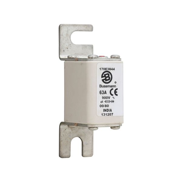 Fuse-link, high speed, 63 A, DC 900 V, DIN 00, aR, DIN, IEC, with indicator image 3