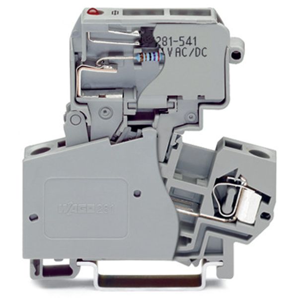 2-conductor fuse terminal block with pivoting fuse holder for glass ca image 2