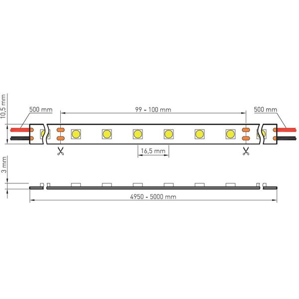 FS 72, KW, Ra=90+, 17,5W/m, 1322lm/m, 24VDC, IP44, l=5m image 4