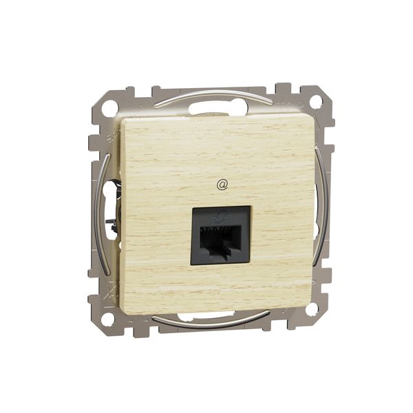 DATA Outlet CAT 6 UTP, Sedna Design & Elements, RJ45, Wood brich image 3