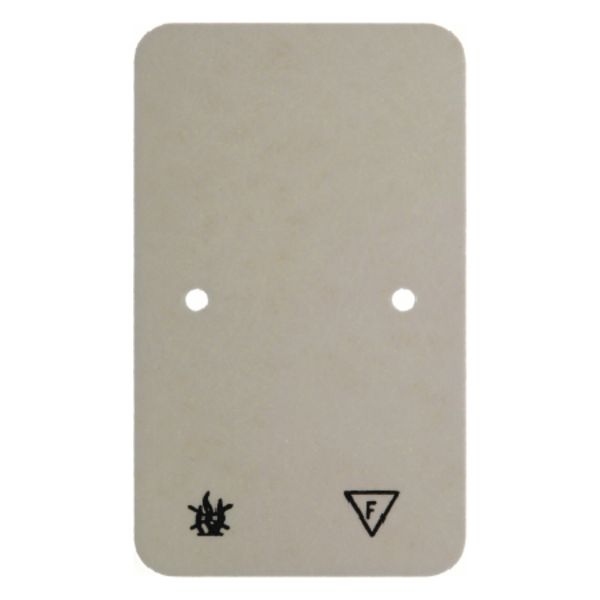 Base plate self-extinguishing for double soc. out., surface-mtd, white image 1